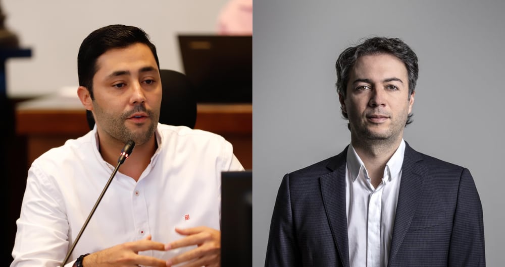 Concejal Sebastián López y alcalde Daniel Quintero.