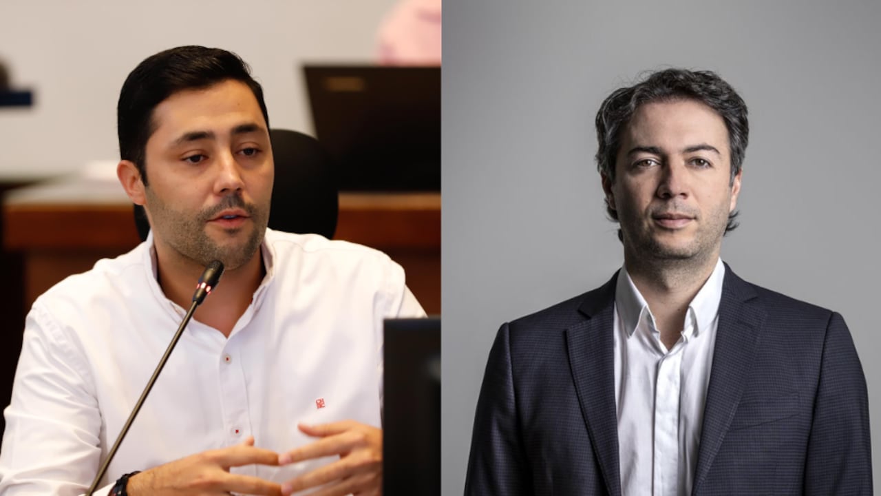 El concejal Sebastián López y el alcalde Daniel Quintero.