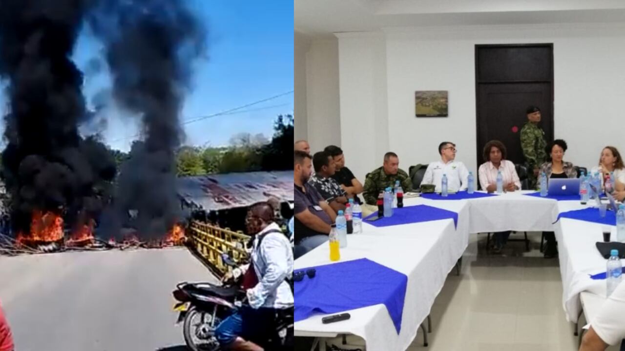 Bloqueos en El Bagre, Antioquia, y mesa de diálogos de mineros con el Gobierno nacional en Cáceres.