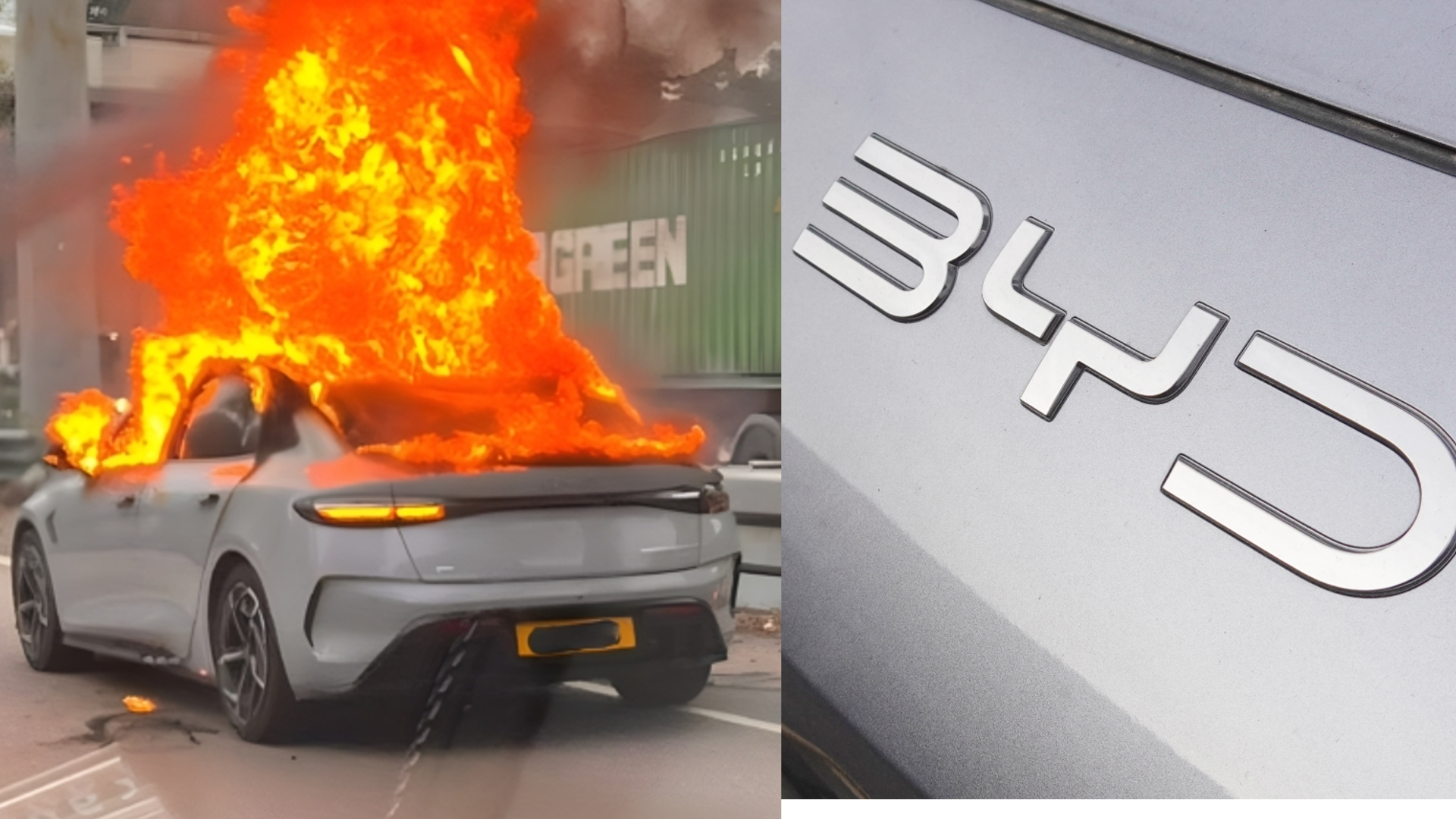El BYD Seal sufrió un incendio en plena vía de Hong Kong.