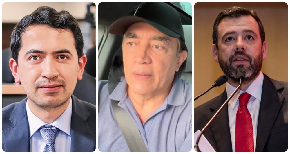 Daniel Briceño, Gustavo Bolívar y Carlos Fernando Galán.