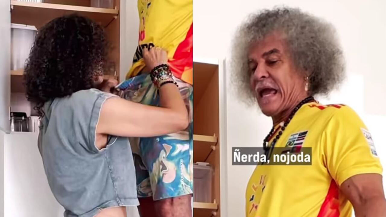 'Pibe' Valderrama suele mover sus redes sociales con videos junto a su esposa.