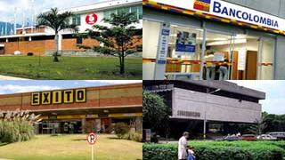 Noel, Bancolombia, Almacenes Exito, y Suramericana de Inversiones.
