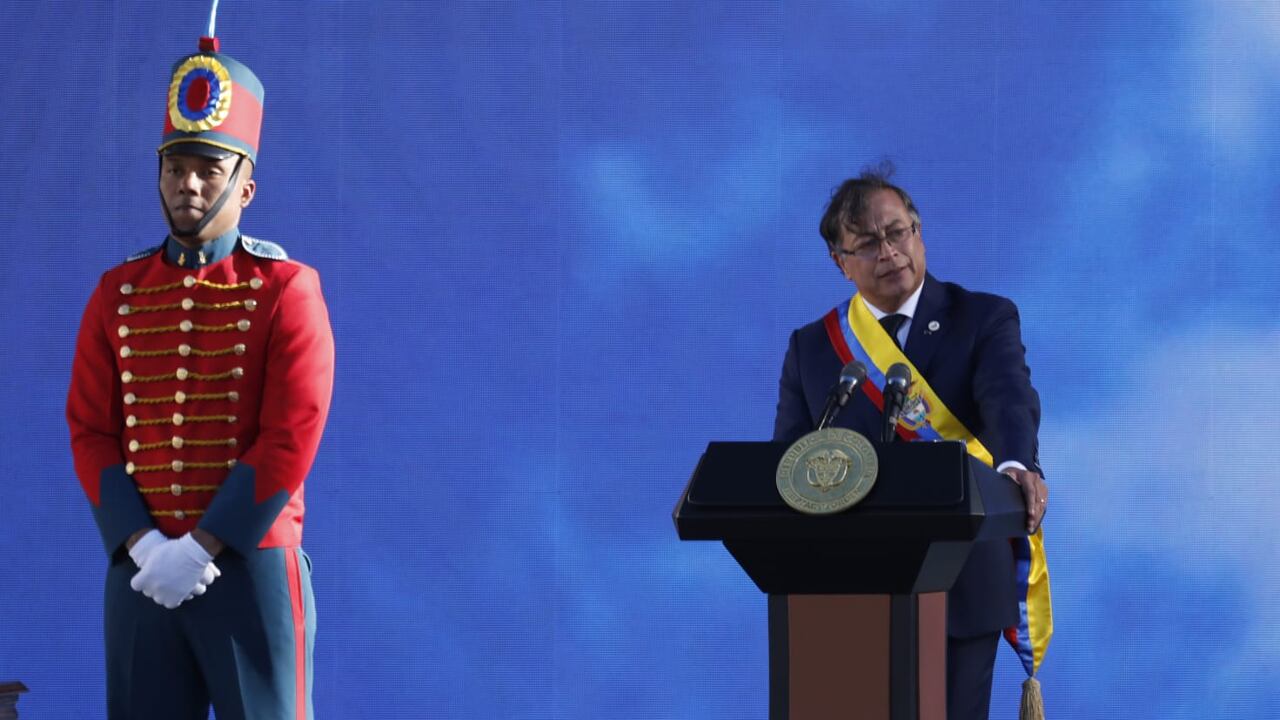 Posesión Presidente Gustavo Petro, discurso con la espada de Bolívar