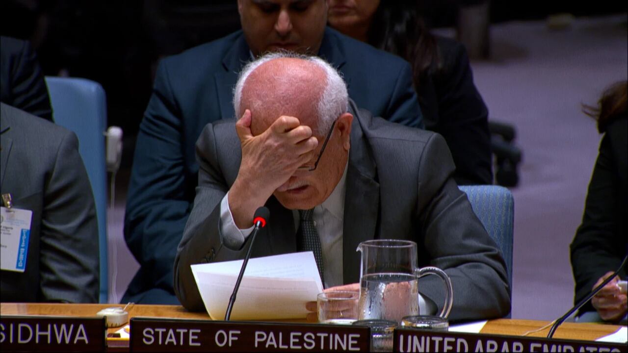 Riyad Mansour, representante palestino ante la ONU.