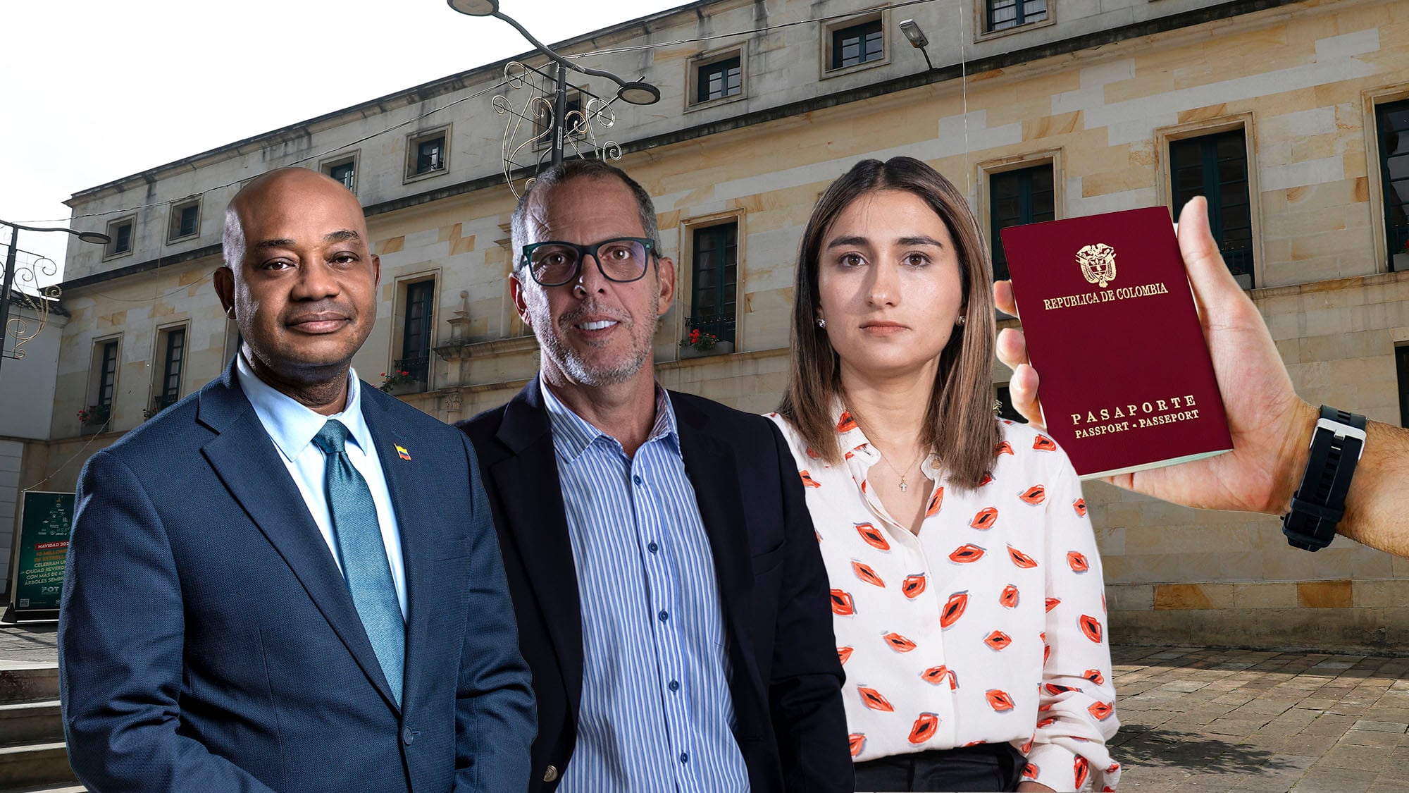 Luis Guillermo Murillo, Alfredo Saade y Laura Sarabia cancillería y pasaportes,