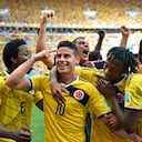 James Rodríguez en lo que fue su mejor participación con la Selección Colombia