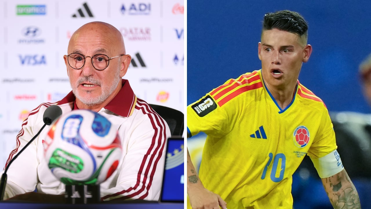 El técnico de España, Luis De La Fuente (izq.) habló sobre la Selección Colombia.