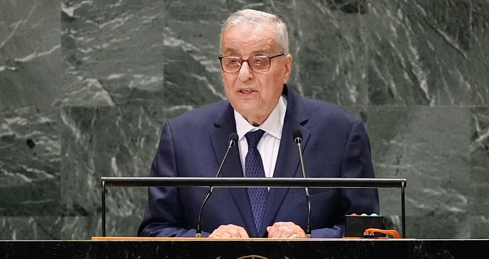 Abdallah Bou Habib, ministro de relaciones exteriores del Líbano en la Asamblea de Naciones Unidas 