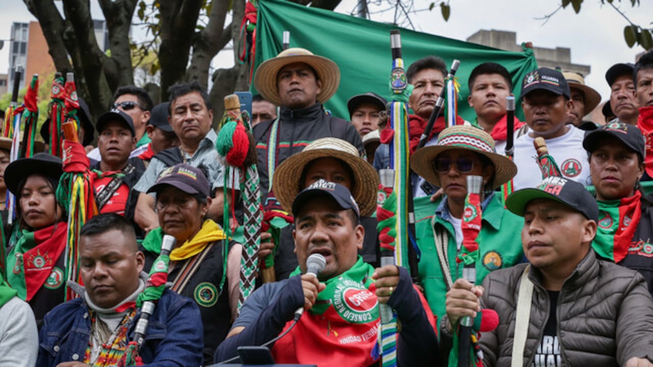 Minga indígena en Bogotá