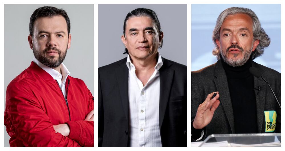 Carlos Fernando Galán, Gustavo Bolívar y Juan Daniel Oviedo