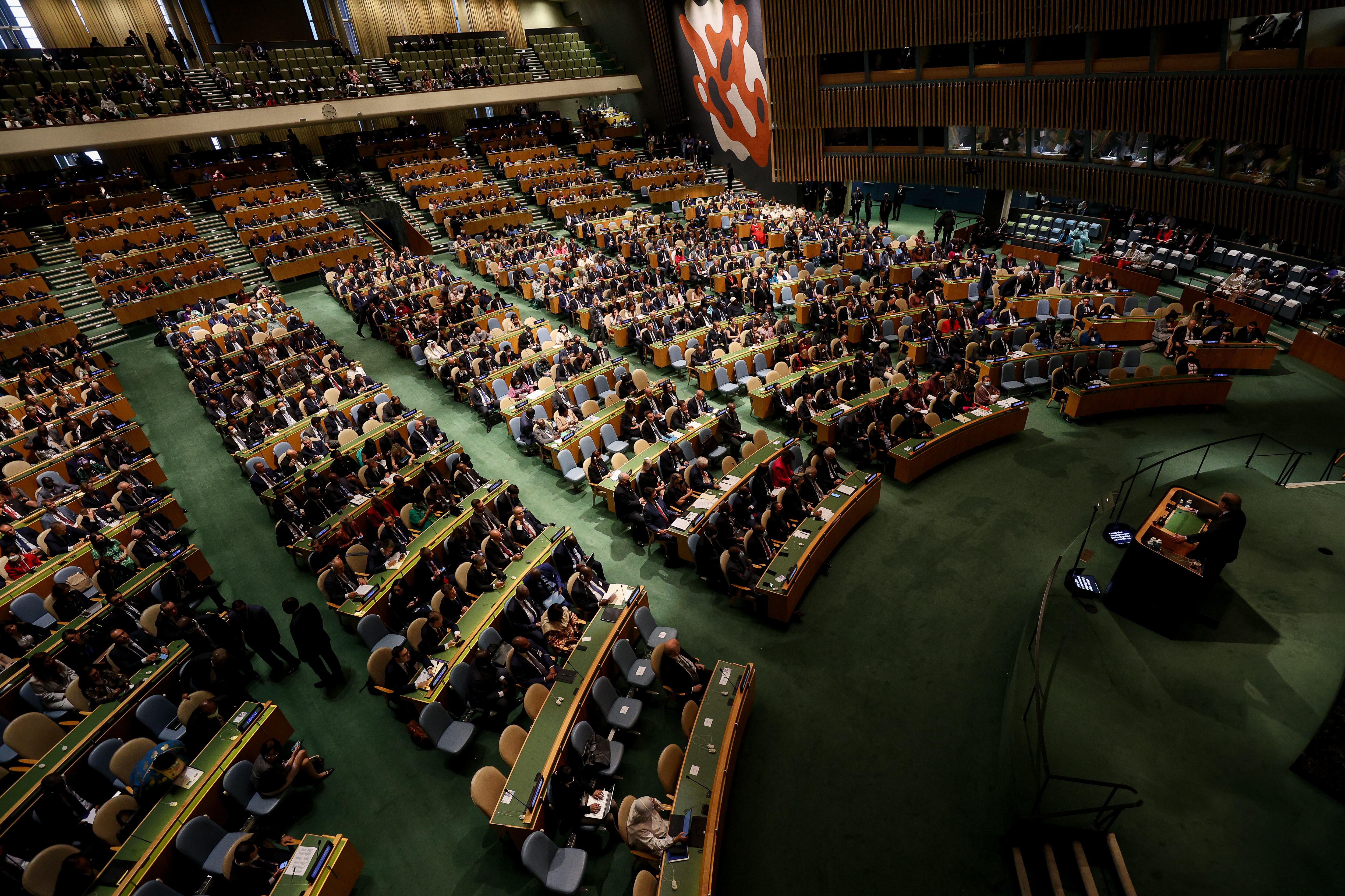 Asamblea General de la ONU en Nueva York en septiembre de 2022.