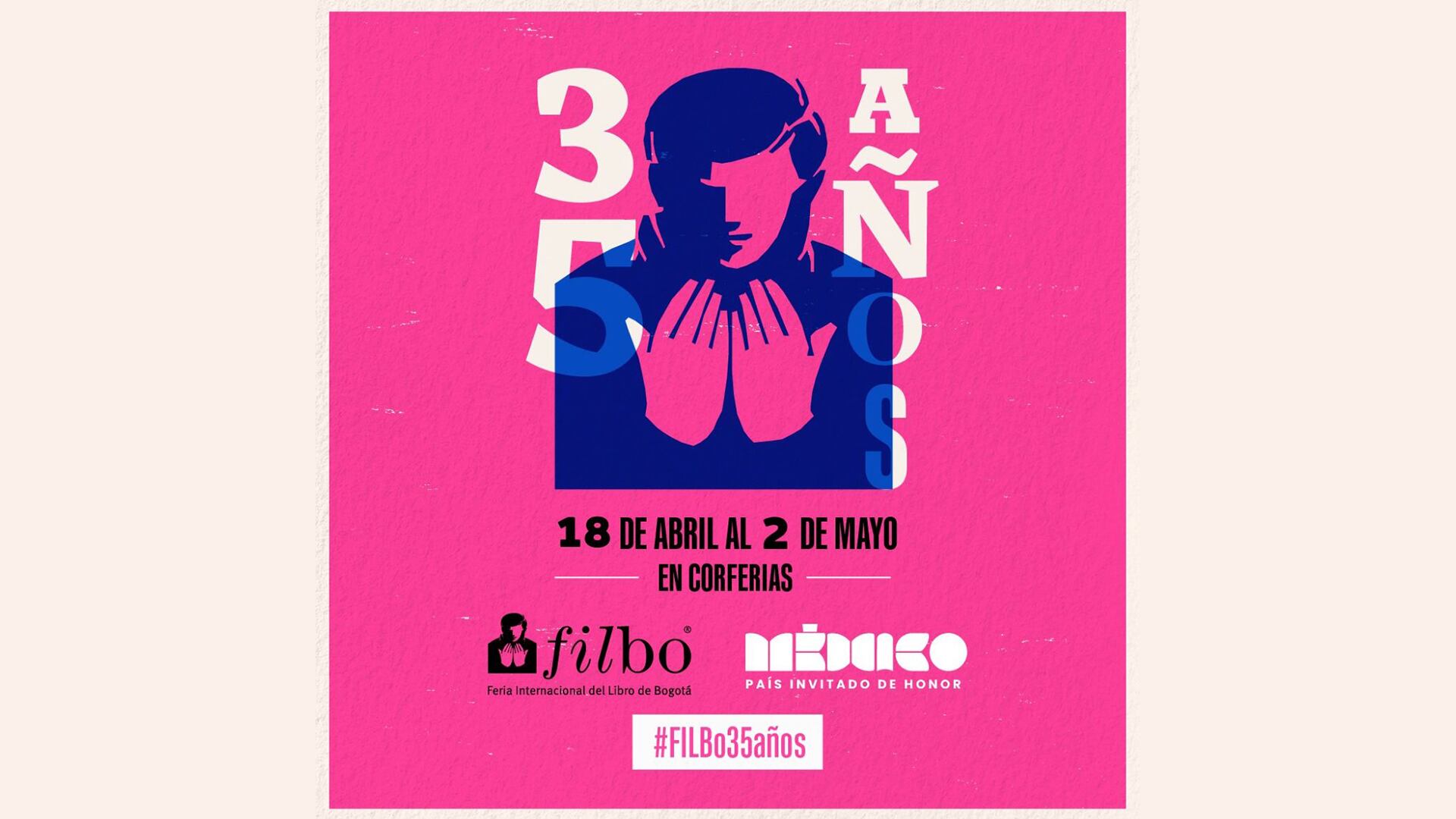 El protagonista de la FILBo 2023 es su distintivo lector, plasmado en un afiche que evoca el arte del cartelismo.