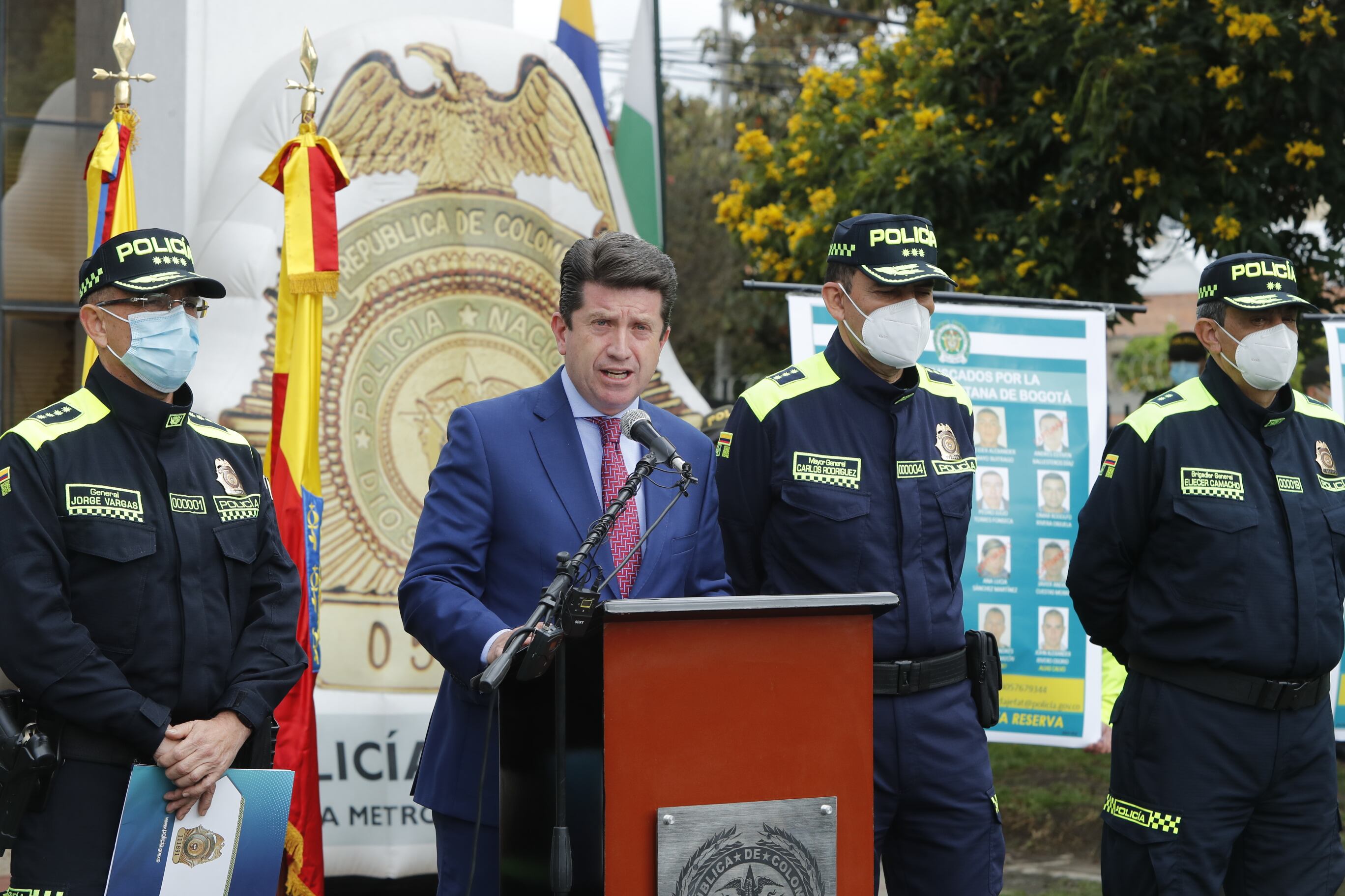 Rueda de Prensa  plan institucional de intervención contra el delito para la ciudad de Bogotá, inseguridad en Bogotá