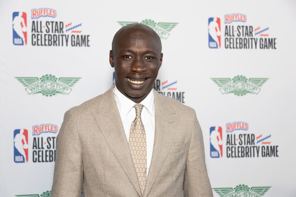 OAKLAND, CALIFORNIA - FEBRUARY 14: Khaby Lame arrives at 2025 Ruffles NBA All-Star Celebrity Game at Oakland Arena on February 14, 2025 in Oakland, California. (Photo by Miikka Skaffari/Getty Images)