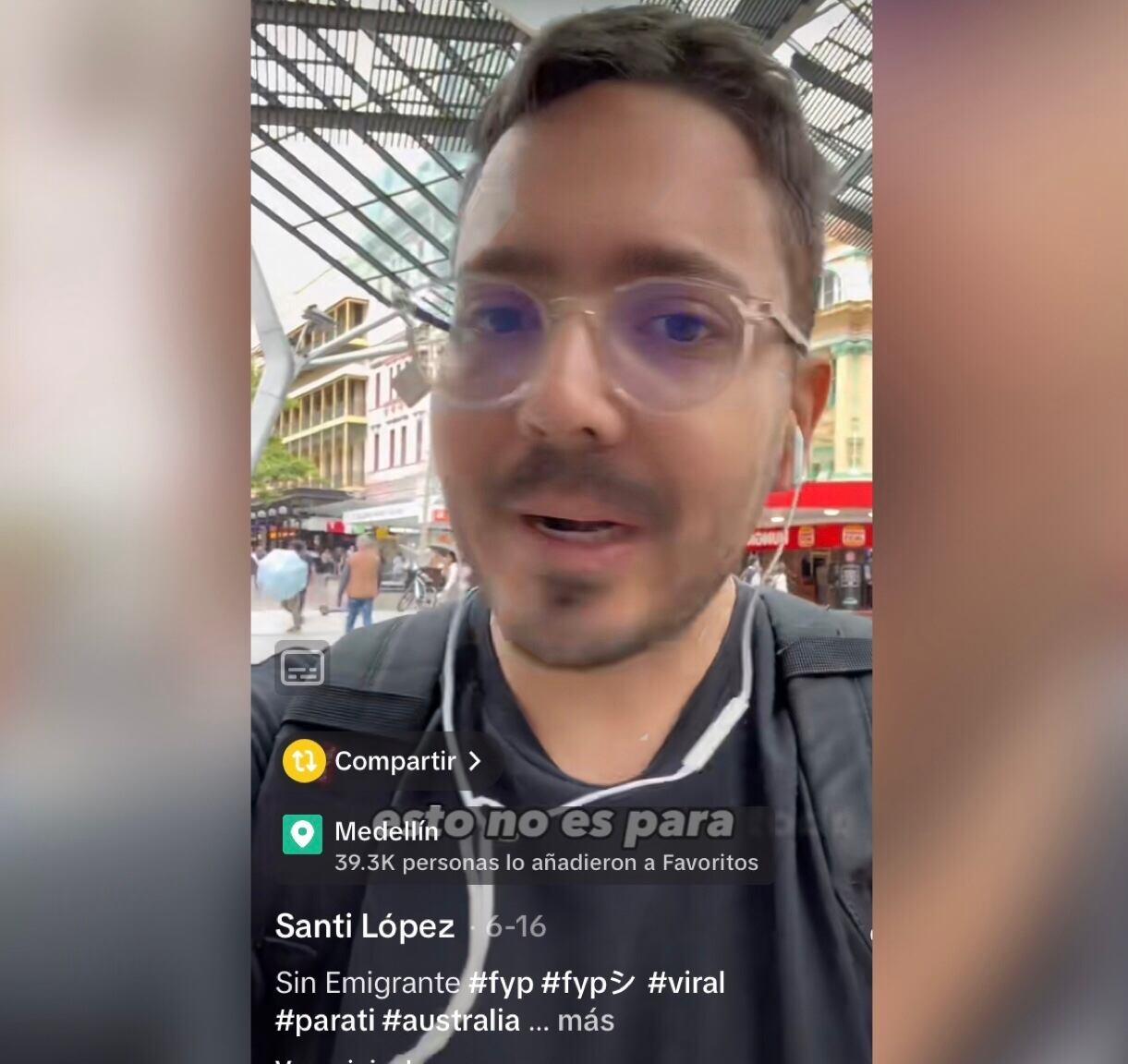 “Una de las cosas con las que se enfrenta mucho el inmigrante parce, es la soledad, cuando uno está en un país que no es el de uno y uno no tiene a los papás, a los tíos, a los primos, los amigos y solamente la almohada es el consuelo