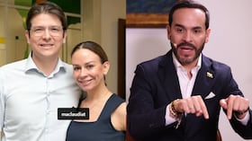 De izquierda a derecha: Miguel Uribe Turbay, María Claudia Tarazona y Abelardo De La Espriella.