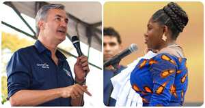 Christian Garcés y Francia Márquez.