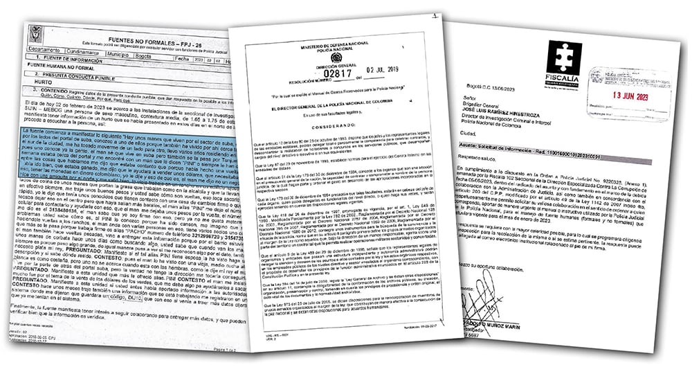 Pruebas en la Fiscalía.