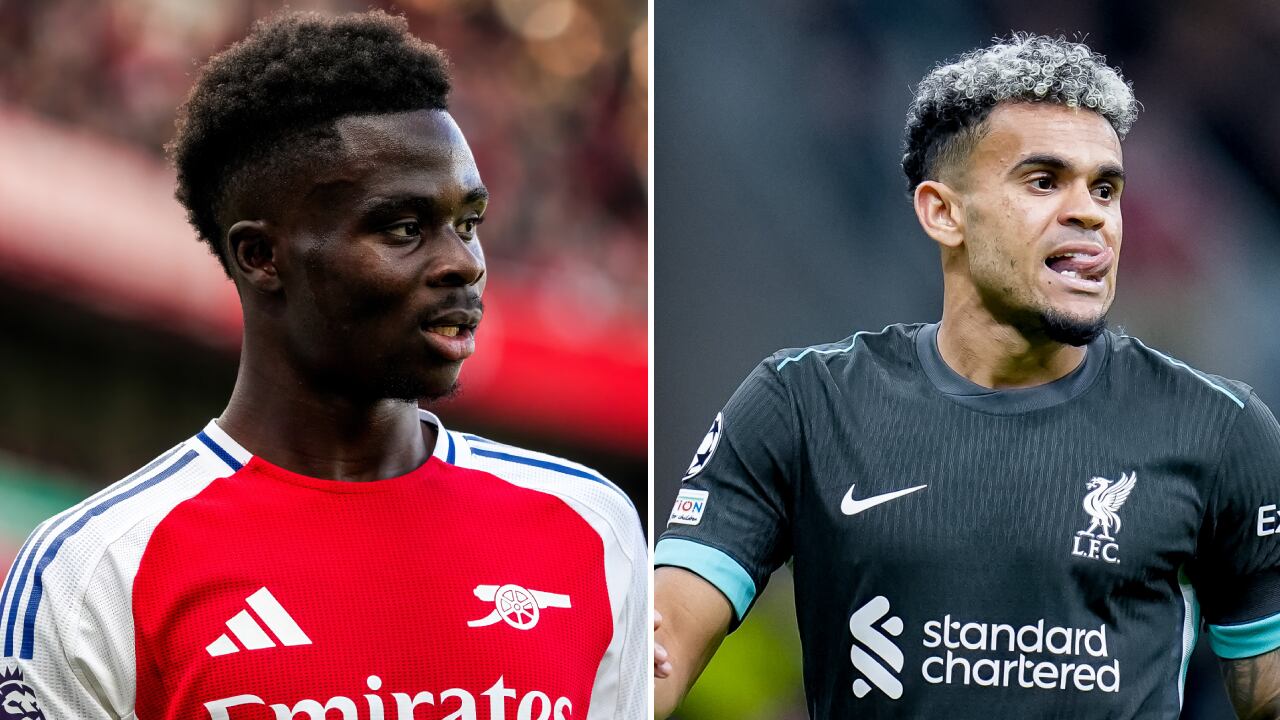 Bukayo Saka y Luis Díaz, protagonistas del partido de Arsenal vs. Liverpool