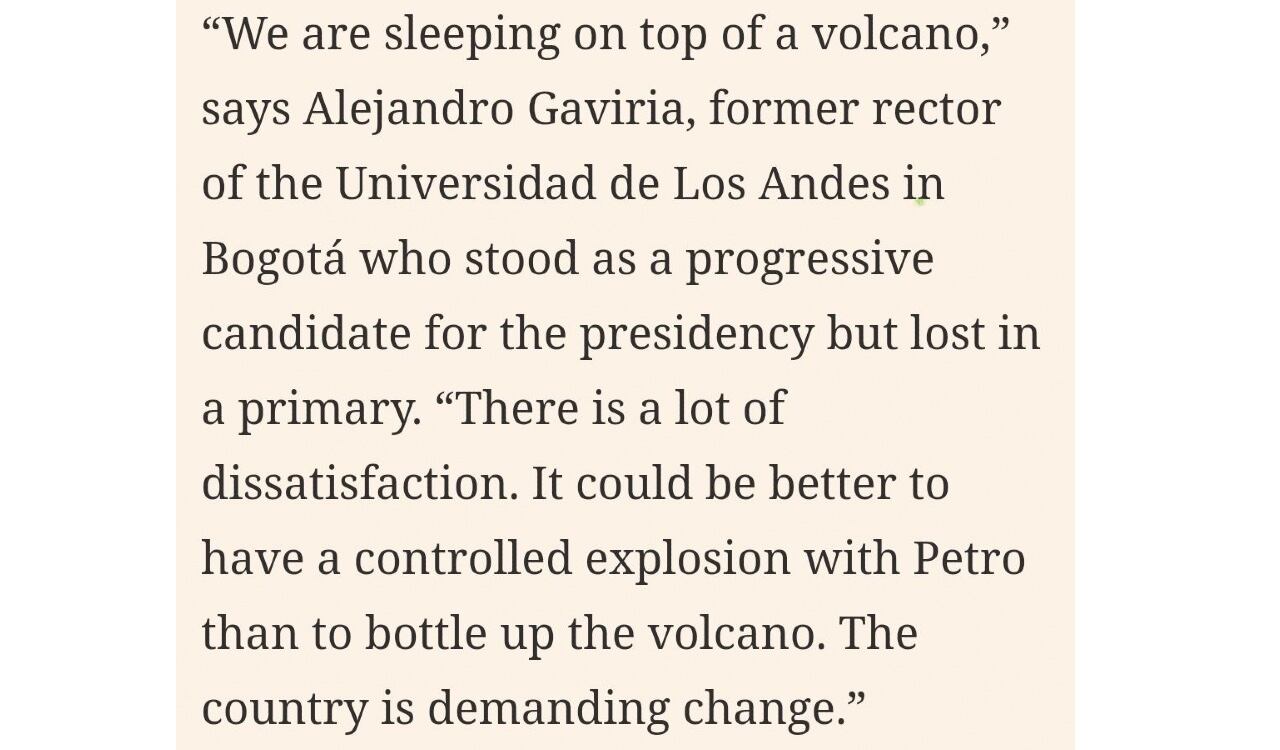 Esto dice Alejandro Gaviria sobre Petro en el Financial Times