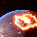 Planet earth with a conceptual arctic melting from global warming