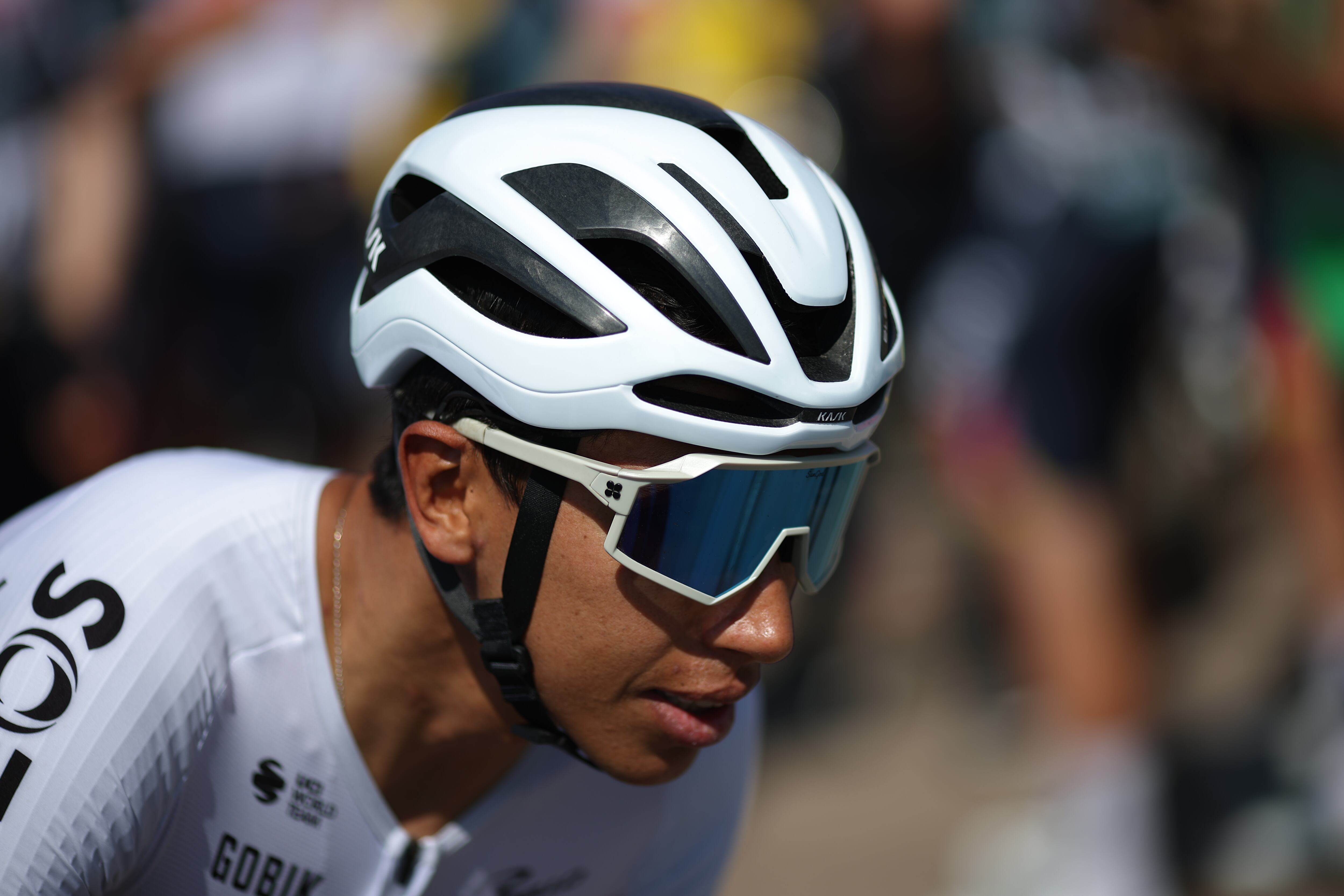 Egan Bernal Gomez of Ineos Grenadiers participates in the 104th Volta Ciclista a Catalunya 2025, Stage 3 from Viladecans The Style Outlets to La Molina on March 26, 2025, in Viladecans, Spain. (Photo by Gongora/NurPhoto via Getty Images)