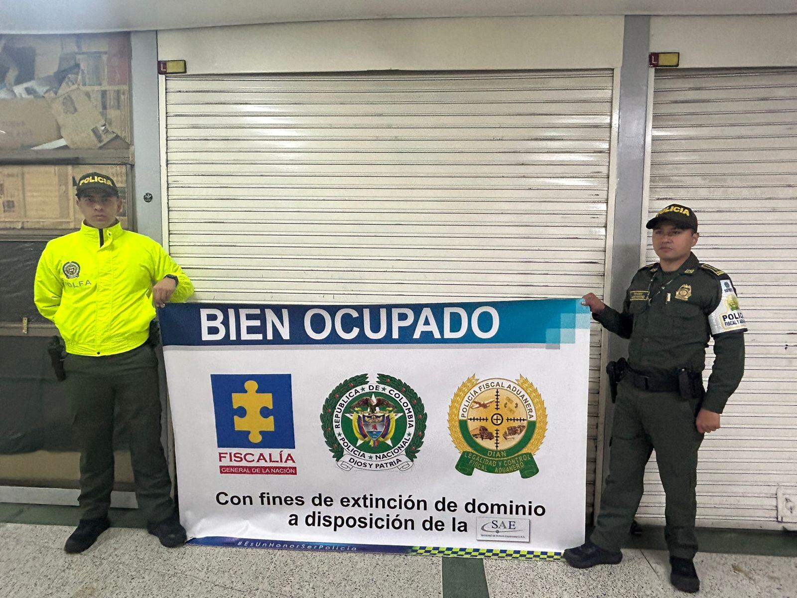 Bienes ocupados por la Policía y Fiscalía con medida de extinción del derecho de dominio.