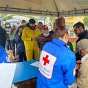 Cruz Roja Seccional Cundinamarca y Bogotá en la entrega de ayuda humanitarias en La Calera, Cundinamarca.