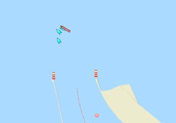 Buque encallado en Barranquilla