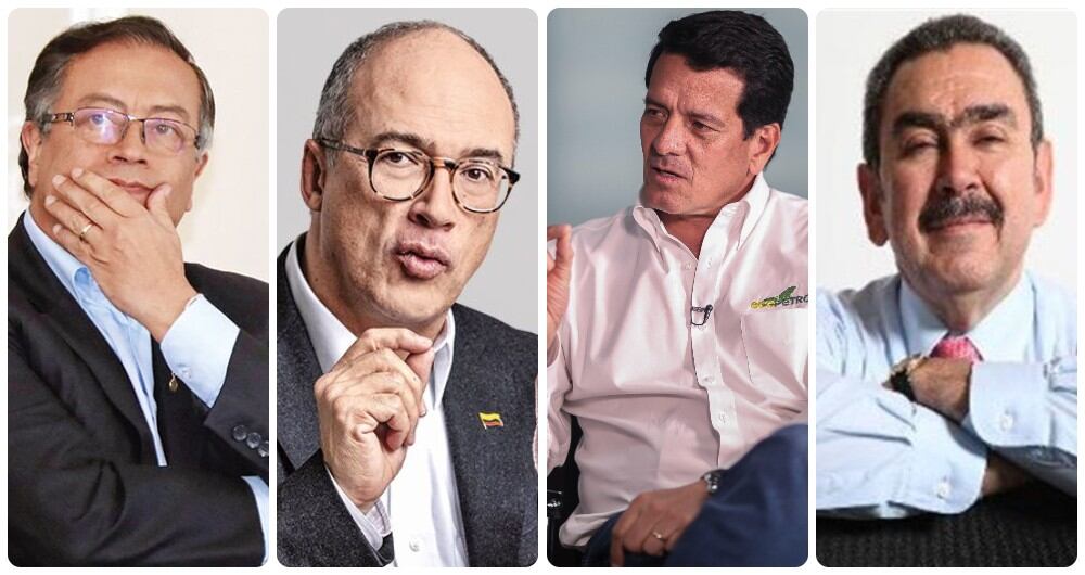 Gustavo Petro, Juan Carlos Echeverry, Felipe Bayón y Javier Gutiérrez.