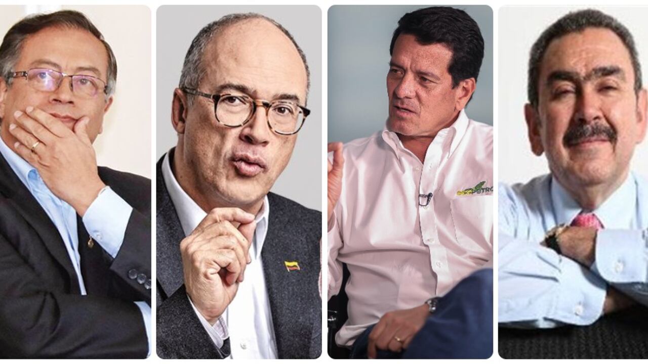 Gustavo Petro, Juan Carlos Echeverry, Felipe Bayón y Javier Gutiérrez.