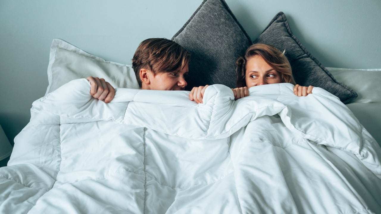 tired couple after they had sex