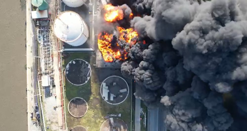 Incendio en el Puerto de Barranquilla.