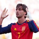 Spain's Ferran Torres celebrates scoring their side's first goal of the game during the FIFA World Cup 2026 final at the New York-New Jersey Stadium. Picture date: Sunday July 19, 2026. (Photo by Nick Potts/PA Images via Getty Images)