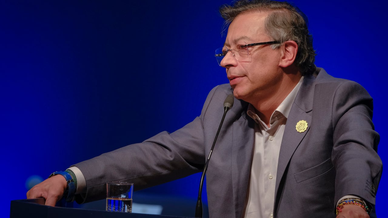 El presidente, Gustavo Petro, en Santiago de Chile, en el marco de la reunión 'Democracia siempre', el 21 de julio de 2025