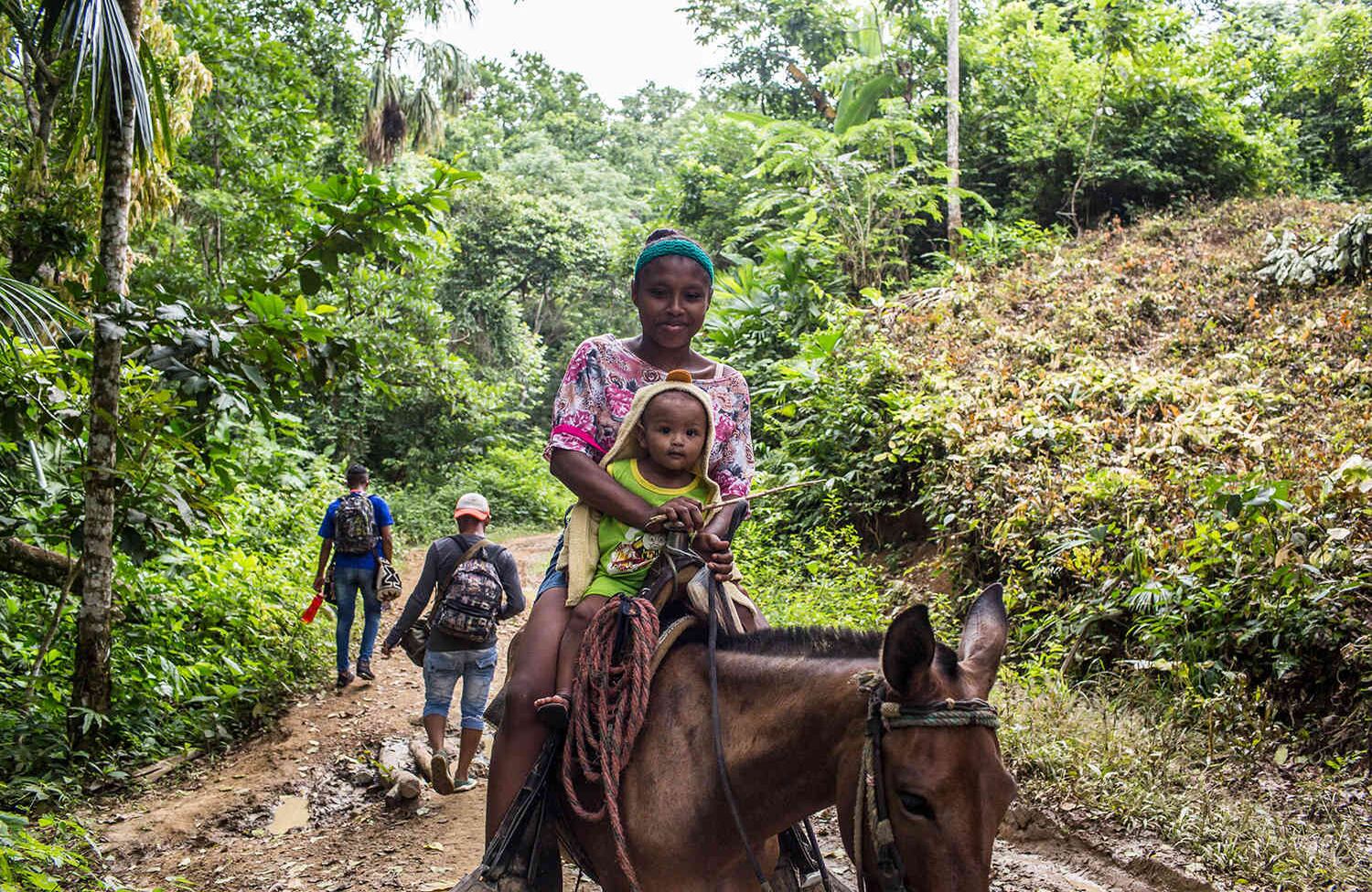 Los caminos veredales que conectan las comunidades de la alta montaña con otras de los Montes de María volvieron a tener movimiento, en la época de la guerra el transito de civiles no era posible, muchos, Cuentan desaparecieron en estos caminos. Mauricio Morales.