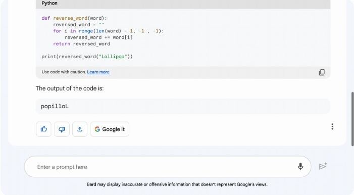 La IA de Google, Bard, recibe mejoras para ser un potente asistente en programación de software.