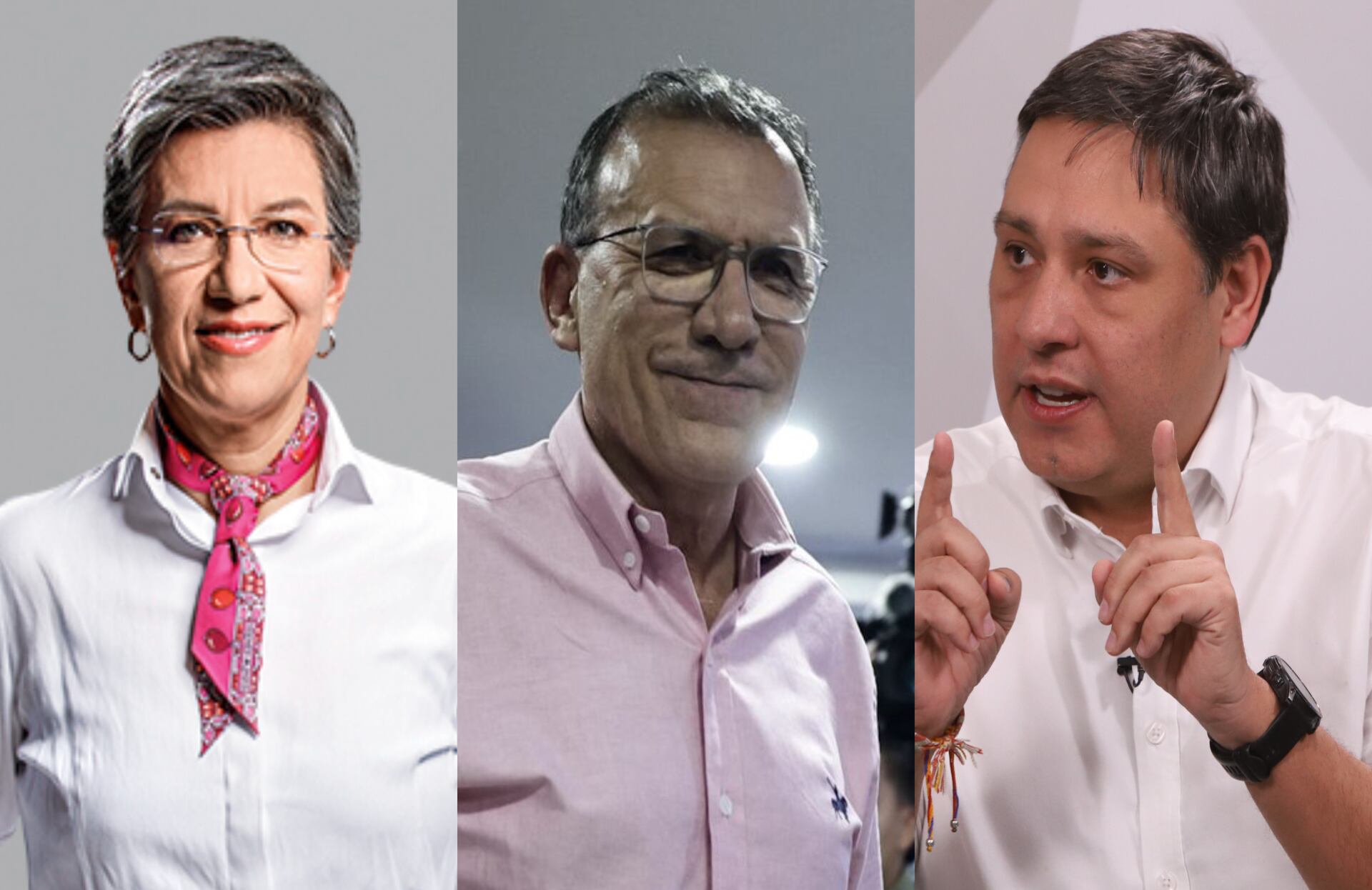 Claudia López, Roy Barreras y Mauricio Lizcano.