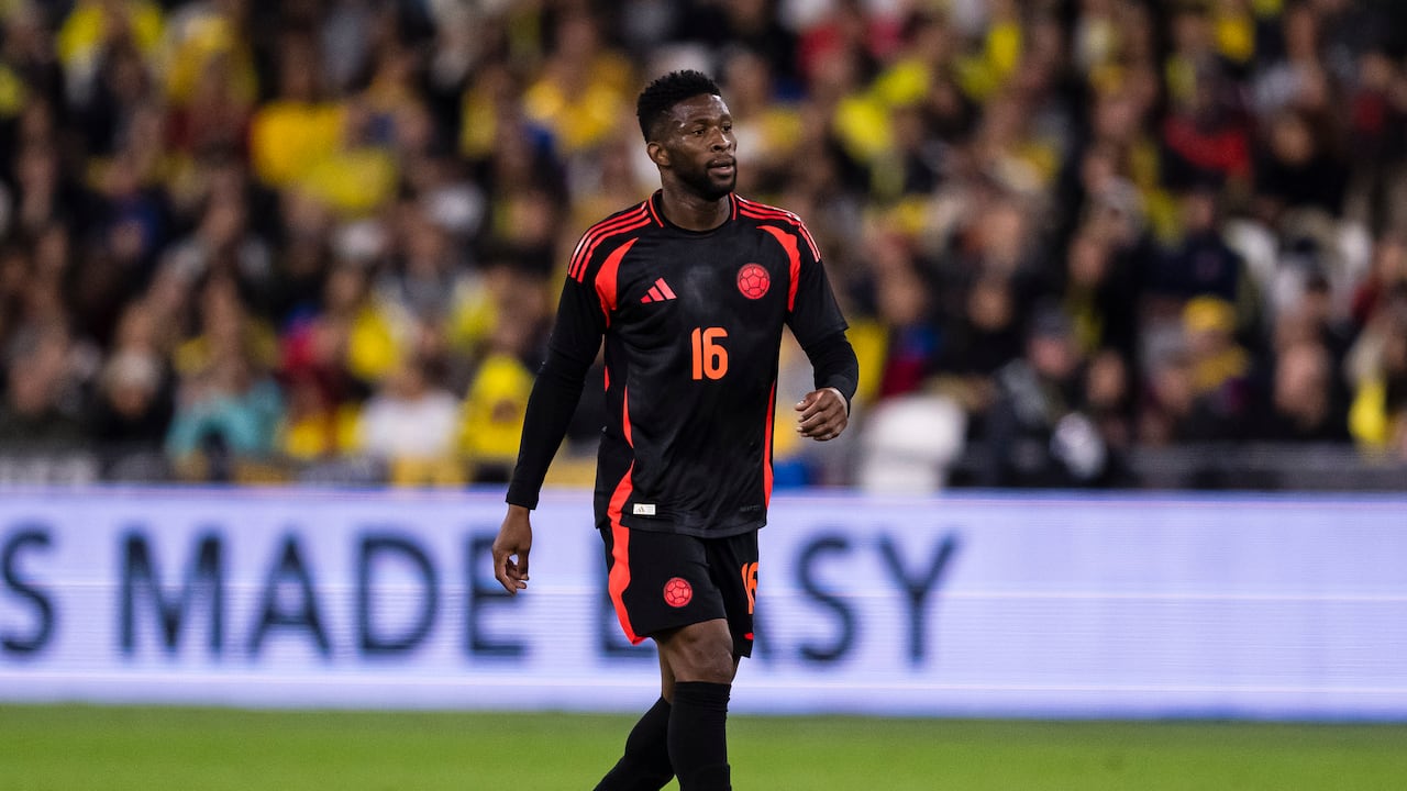LONDON, ENGLAND - MARCH 22: Jefferson Lerma of Colombia walks in the field during the international friendly match between Spain and Colombia at London Stadium on March 22, 2024 in London, England. (Photo by Pedro Loureiro/Eurasia Sport Images/Getty Images)