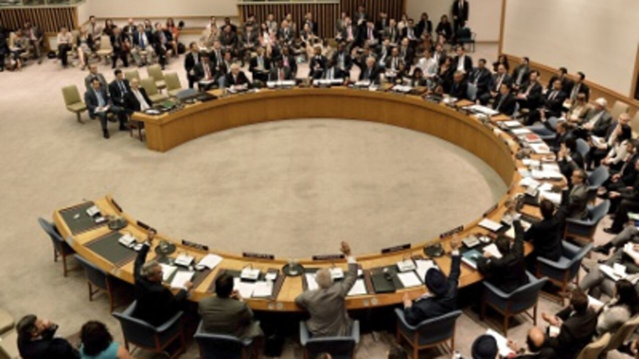 Consejo de Seguridad de la ONU durante la votación.
