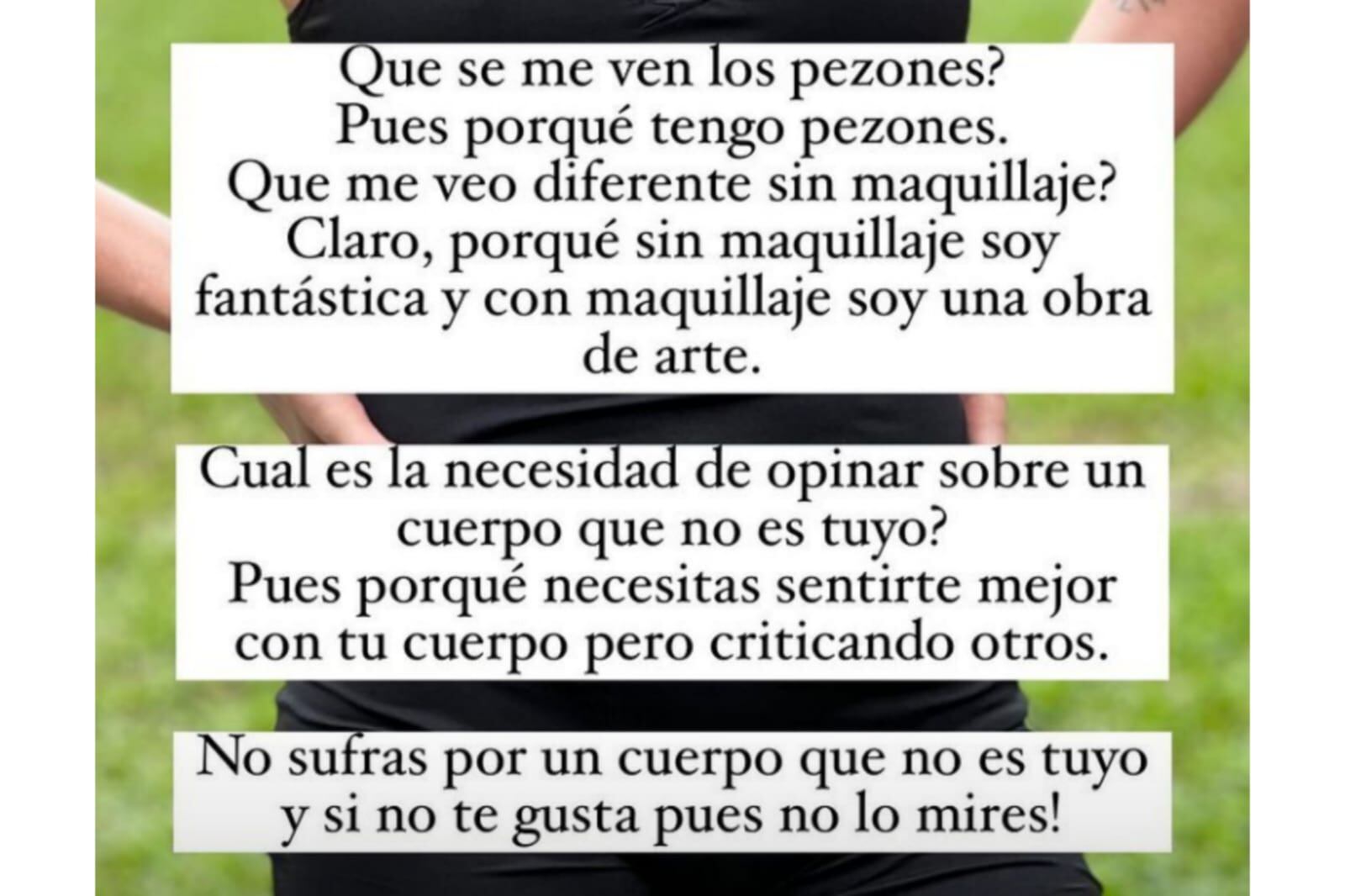 Mensaje de Lina Tejeiro a sus seguidores