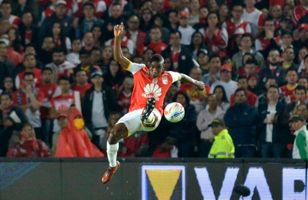 Baldomero Perlaza, volante de Independiente Santa Fe. foto Diana Rey Melo.