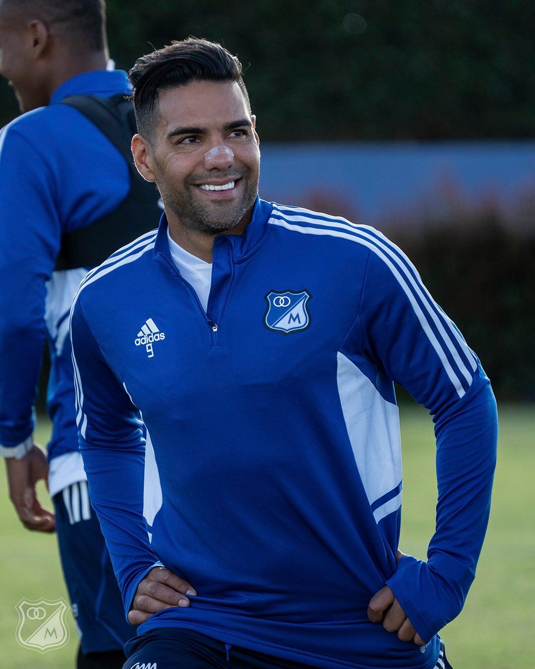Falcao en su primer entrenamiento con Millonarios.
