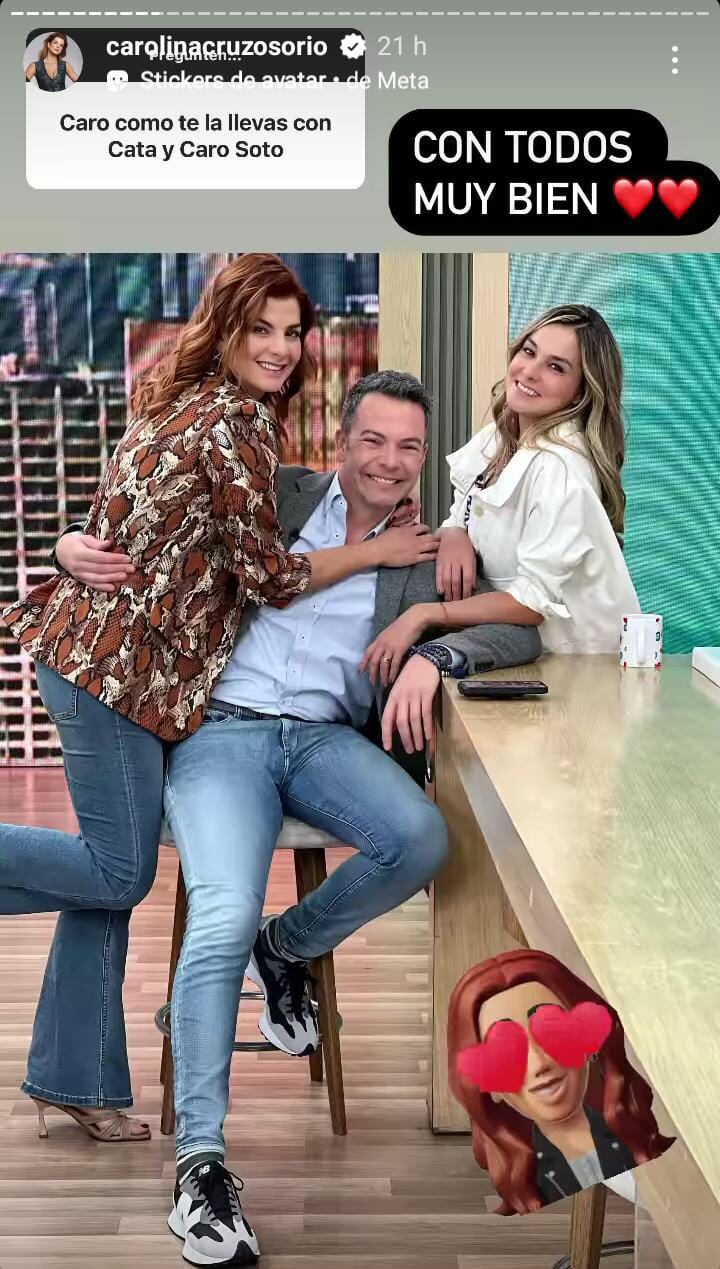 Carolina Cruz, Iván Lalinde y Catalina Gómez