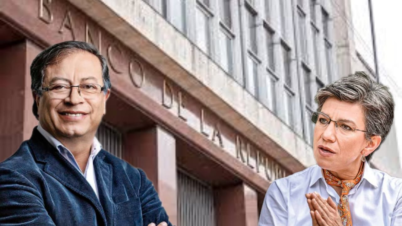 La alcaldesa de Bogotá, Claudia López, y el presidente Gustavo Petro.