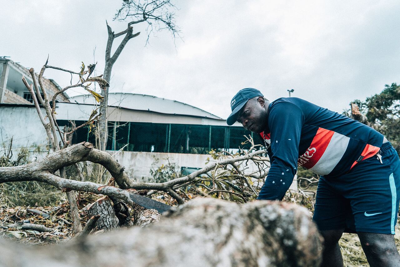 Devastación por el paso del huracán Iota en San Andrés.