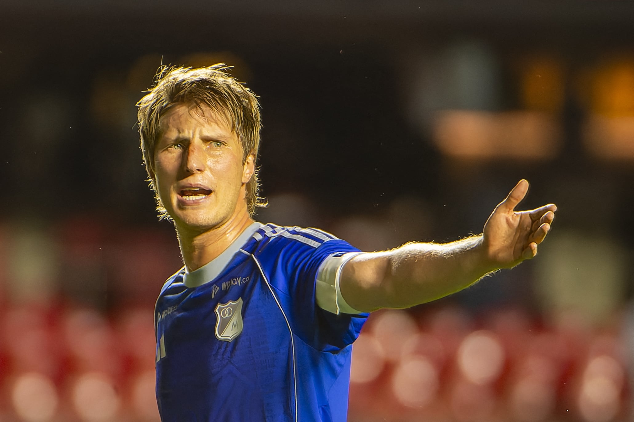 SP - SAO PAULO - 05/19/2026 - COPA SUDAMERICANA 2026, SAO PAULO x MILLONARIOS - Llinas, Millonarios player, during a match against Sao Paulo at Morumbi stadium for the Copa Sudamericana 2026 championship. Photo: Anderson Romao/AGIF (Photo by Anderson Romão / AGIF via AFP)