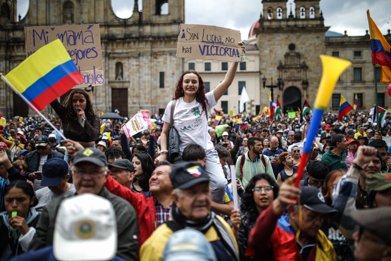 Marchas a favor de las reformas del Presidente Gustavo Petro