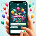 Mensaje de Año Nuevo vía WhatsApp. Imagen de referencia.